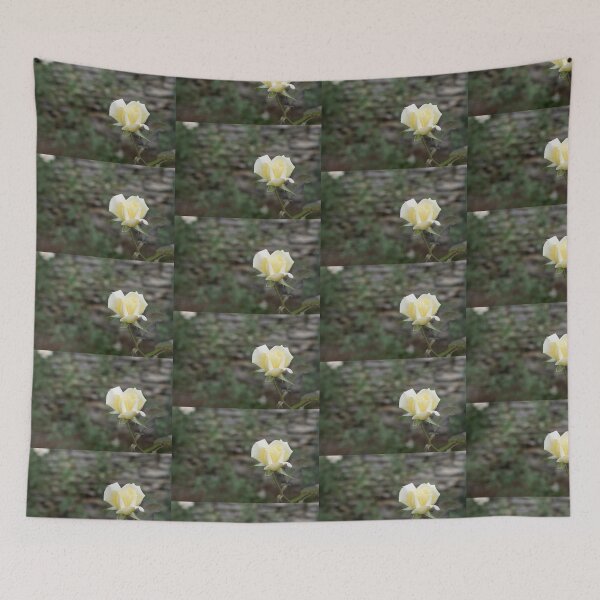 Item preview, Single Pale Yellow Rose Bud Art Print designed and sold by KaleChub.
