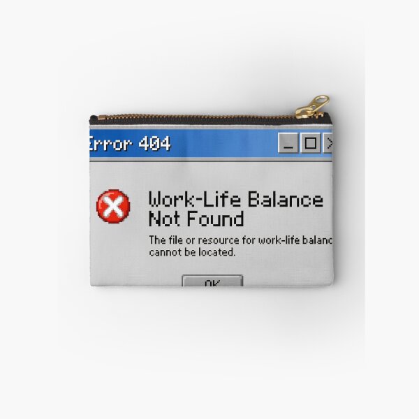 Item preview, Zillennial Error 404 - Work-Life Balance Not Found Funny Retro Tech designed and sold by Neurospicy Trolls.