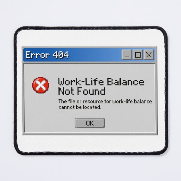 Item preview, Zillennial Error 404 - Work-Life Balance Not Found Funny Retro Tech designed and sold by Neurospicy Trolls.