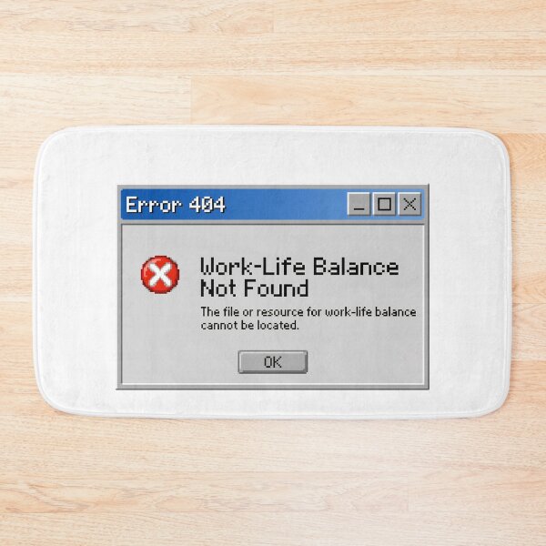 Item preview, Zillennial Error 404 - Work-Life Balance Not Found Funny Retro Tech designed and sold by Neurospicy Trolls.