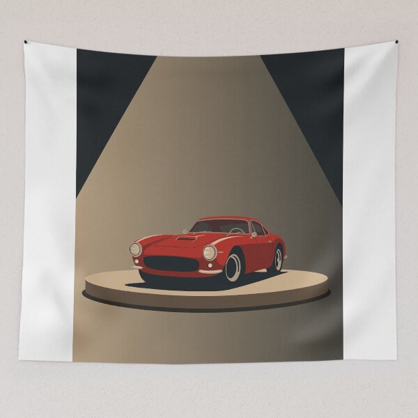 Item preview, Vintage Italian Racing Car Art | Red Menace 1960s  | Minimalist Automotive Illustration designed and sold by Studio pod Burom.