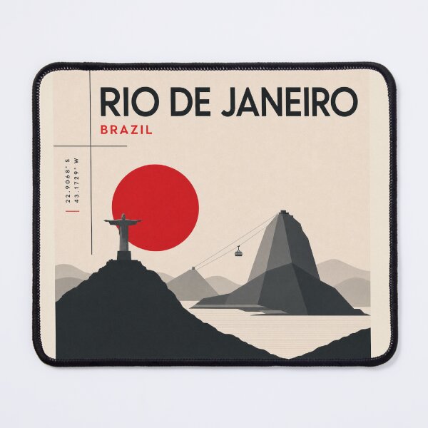 Item preview, Rio de Janeiro swiss style poster designed and sold by CMYKStudio.