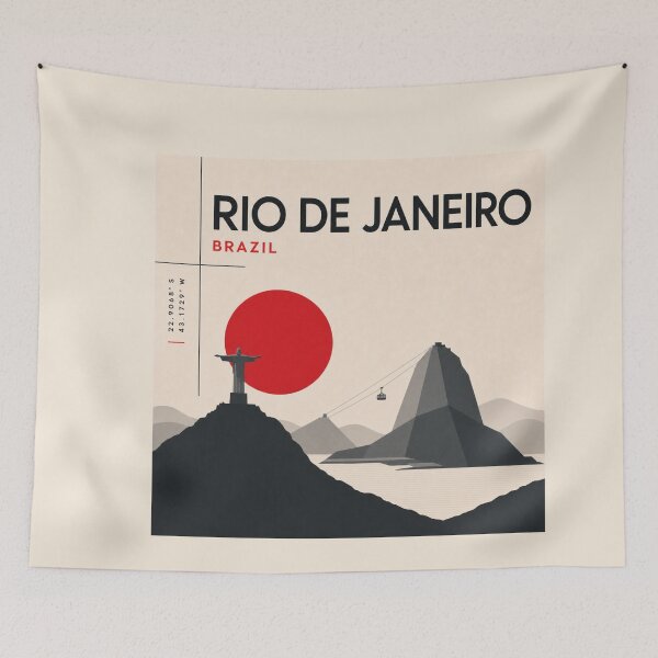 Item preview, Rio de Janeiro swiss style poster designed and sold by CMYKStudio.