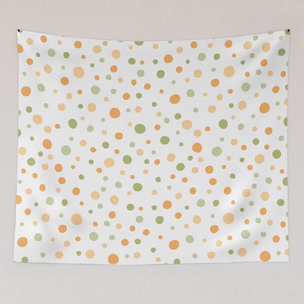 Item preview, Pastel Dots, Hand Drawn green and orange Circles Childish designed and sold by CHERRY--SHOP.