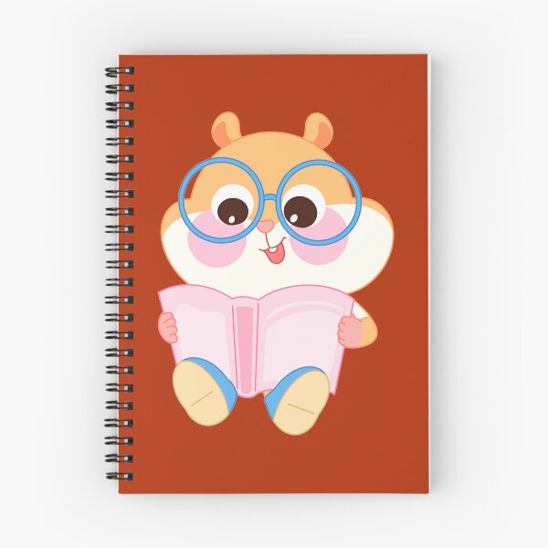 Item preview, Cute Kawaii Hamster Reading Book | Nerd Hamster Bookworm Cartoon | Pastel Animal Illustration designed and sold by Rush2Buy.