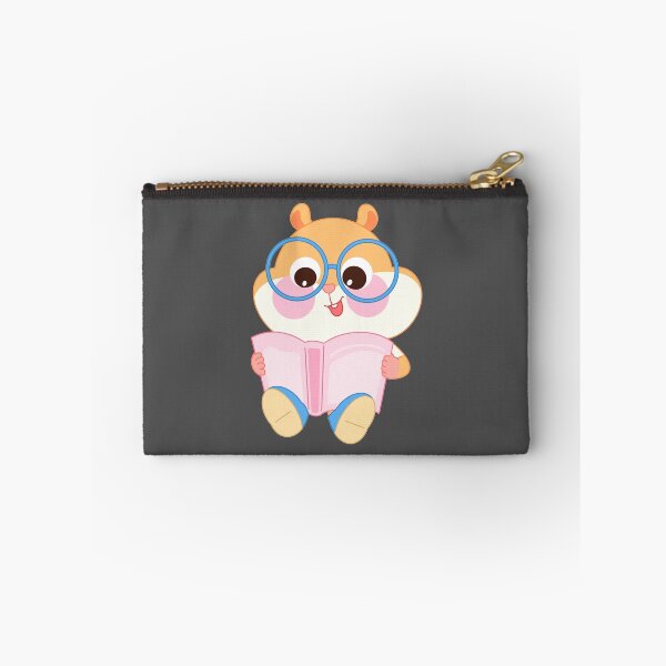 Item preview, Cute Kawaii Hamster Reading Book | Nerd Hamster Bookworm Cartoon | Pastel Animal Illustration designed and sold by Rush2Buy.