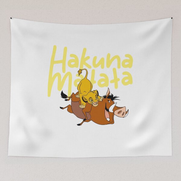 Item preview, Hakuna Matata Cute Lion Cub Warthog Retro Graphic designed and sold by Krasnovaovaova.