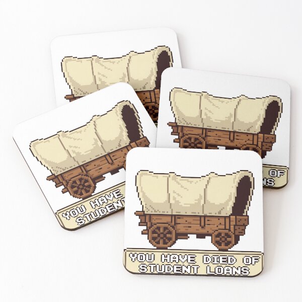 Item preview, Zillennial You Have Died Of Student Loans - Funny Oregon Trail Retro Game designed and sold by Neurospicy Trolls.