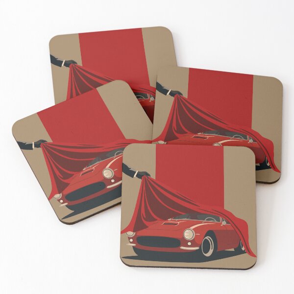 Artikelvorschau, Ferrari-Enthüllungsdruck, Vintage-Ferrari-Kunst, Luxusauto-Druck, minimalistische Automobildekoration, Ferrari-Enthüllungskunstwerk entworfen und verkauft von Studio pod Burom.