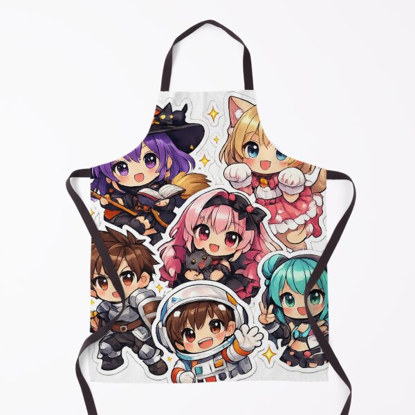 Item preview, Chibi Fantasy Characters Cute Anime Witch Cat Knight Space Design designed and sold by TM DESIGNS AND MORE.