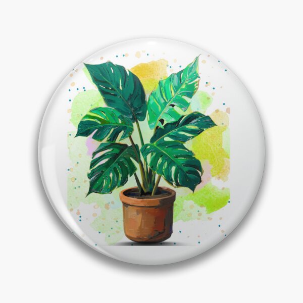 Item preview, Retro Monstera Plant – Botanical Watercolor Tropical Houseplant Illustration designed and sold by MarcelooArt.
