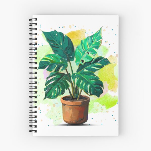 Item preview, Retro Monstera Plant – Botanical Watercolor Tropical Houseplant Illustration designed and sold by MarcelooArt.