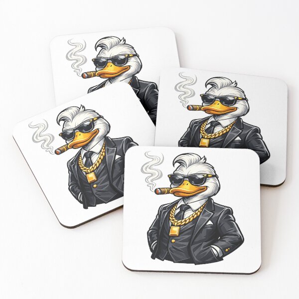 Item preview, Cool Duck in Suit with Sunglasses and Cigar Gangster Animal Illustration designed and sold by favoprintaart.
