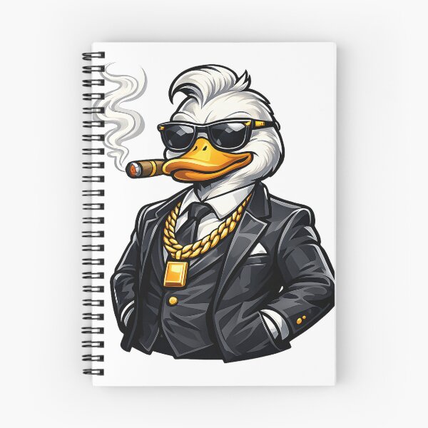 Item preview, Cool Duck in Suit with Sunglasses and Cigar Gangster Animal Illustration designed and sold by favoprintaart.