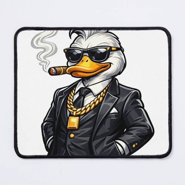 Item preview, Cool Duck in Suit with Sunglasses and Cigar Gangster Animal Illustration designed and sold by favoprintaart.