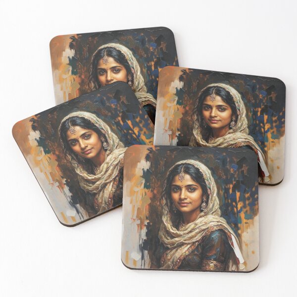Item preview, Oil Painting Portrait of a South Asian Woman in Traditional clothing designed and sold by Lucia Amaris Art.