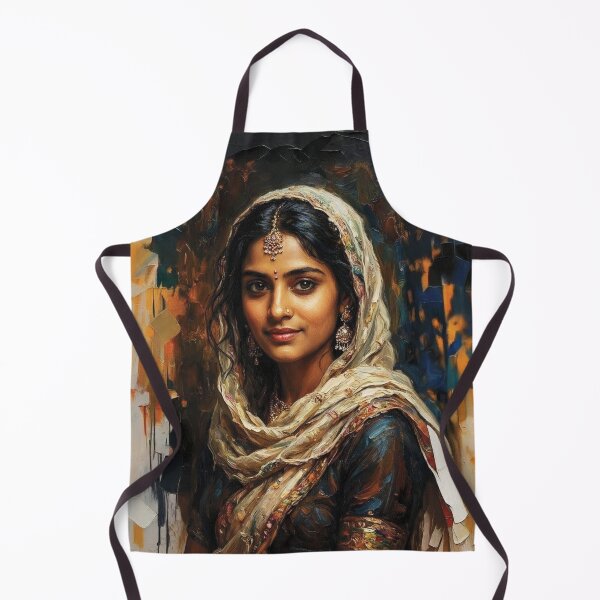 Item preview, Oil Painting Portrait of a South Asian Woman in Traditional clothing designed and sold by Lucia Amaris Art.