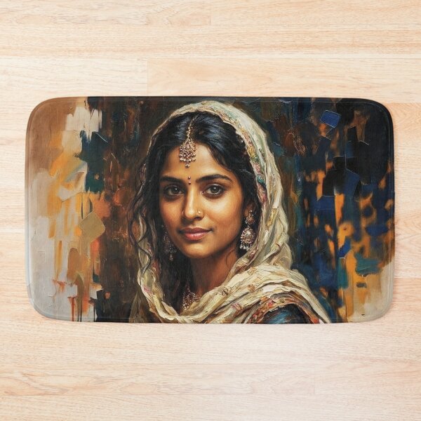 Item preview, Oil Painting Portrait of a South Asian Woman in Traditional clothing designed and sold by Lucia Amaris Art.