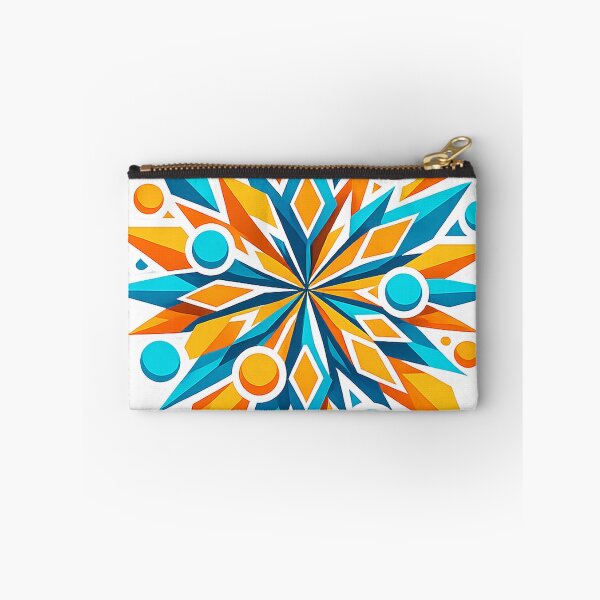 Item preview, Geometric Starburst Pattern Orange Teal Abstract Mandala Design designed and sold by TM DESIGNS AND MORE.