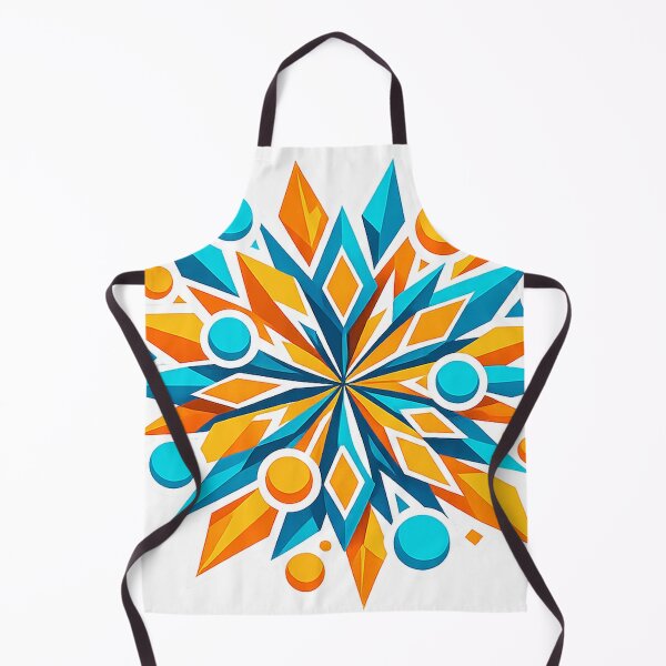 Item preview, Geometric Starburst Pattern Orange Teal Abstract Mandala Design designed and sold by TM DESIGNS AND MORE.