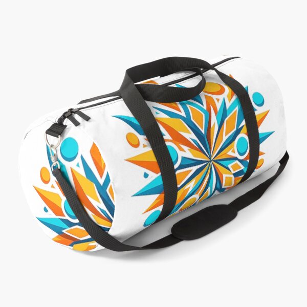 Item preview, Geometric Starburst Pattern Orange Teal Abstract Mandala Design designed and sold by TM DESIGNS AND MORE.