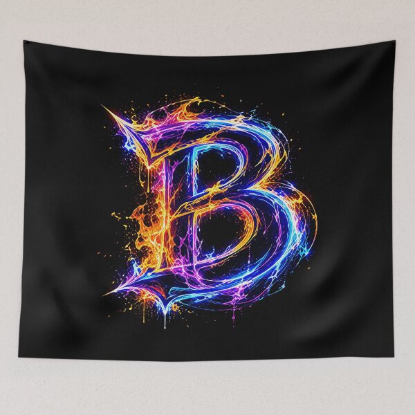 Item preview, Arcane Blaze Graffiti Letter B designed and sold by BlissBlvdShop.