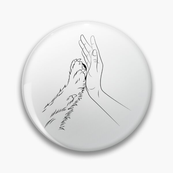 Item preview, Pet Paw and Human Hand Line Art Minimalist designed and sold by Krasnovaovaova.