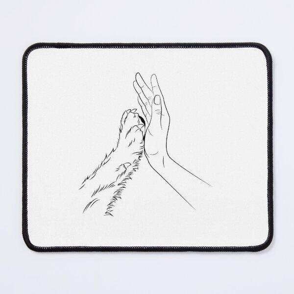 Item preview, Pet Paw and Human Hand Line Art Minimalist designed and sold by Krasnovaovaova.