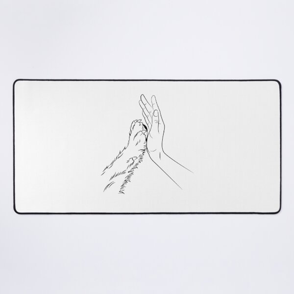 Item preview, Pet Paw and Human Hand Line Art Minimalist designed and sold by Krasnovaovaova.