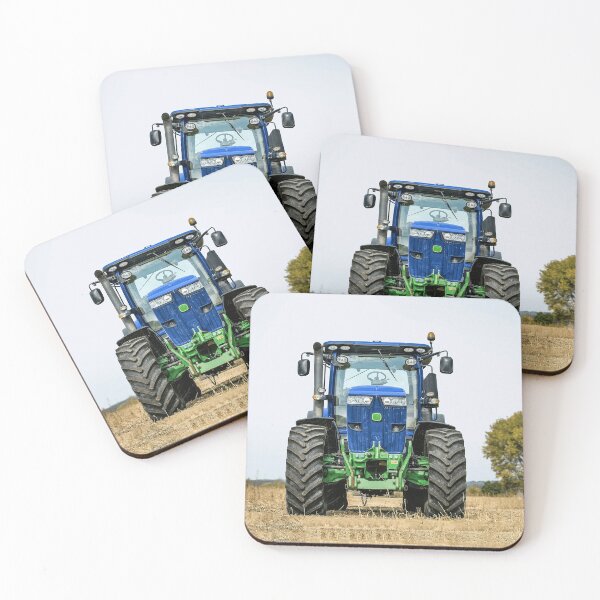 Item preview, Blue agricultural tractor in the field: powerful agricultural machine for farming. designed and sold by Mahilis.