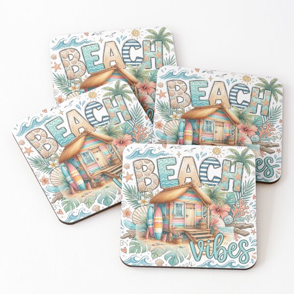 Item preview, Beach Vibes Beach House Ocean life salty life surf boards seashells sun and splash designed and sold by Lori Richardson.