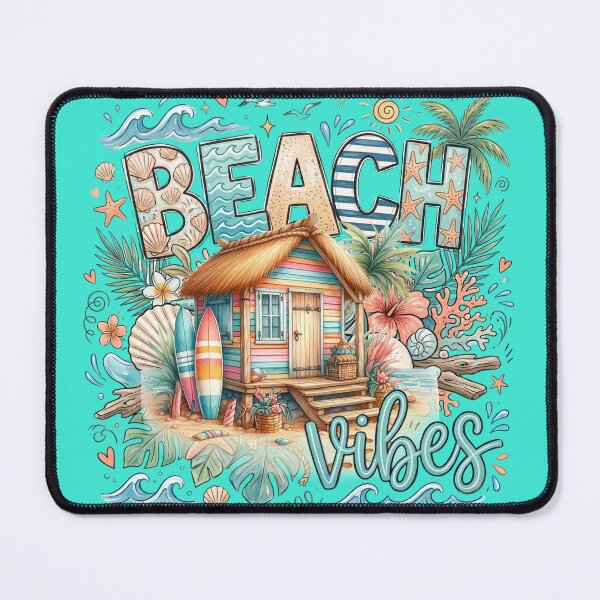 Item preview, Beach Vibes Beach House Ocean life salty life surf boards seashells sun and splash designed and sold by Lori Richardson.