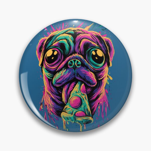 Item preview, Psychedelic Pizza Pug Design designed and sold by The Great Land of Snark!.