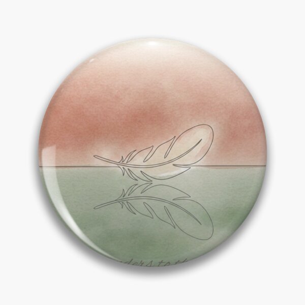 Item preview, As-Salam - The Source of Peace | Minimalist Line Art Feather on Water Illustration designed and sold by Crónicas del Sol Antiguo.