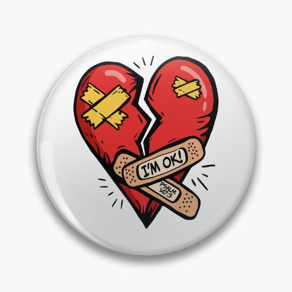 Item preview, Im OK Broken Heart Bandage Faith Hope Graphic designed and sold by Krasnovaovaova.