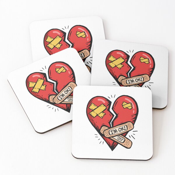 Item preview, Im OK Broken Heart Bandage Faith Hope Graphic designed and sold by Krasnovaovaova.