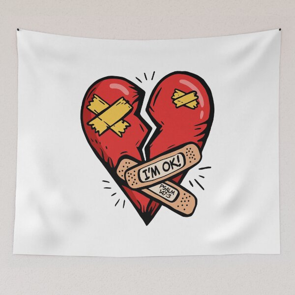Item preview, Im OK Broken Heart Bandage Faith Hope Graphic designed and sold by Krasnovaovaova.