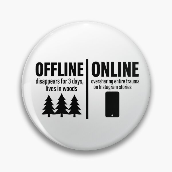 Item preview, Zillennial Offline Online - Funny Social Battery Meme designed and sold by Neurospicy Trolls.