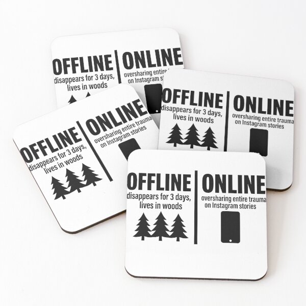Item preview, Zillennial Offline Online - Funny Social Battery Meme designed and sold by Neurospicy Trolls.
