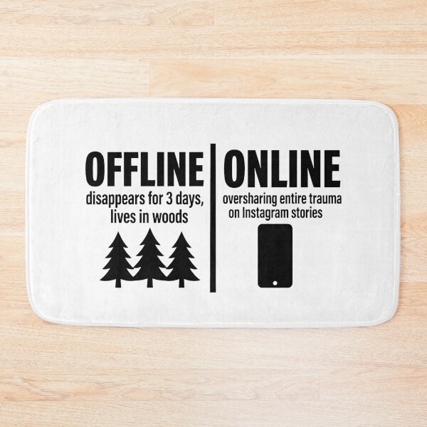 Item preview, Zillennial Offline Online - Funny Social Battery Meme designed and sold by Neurospicy Trolls.
