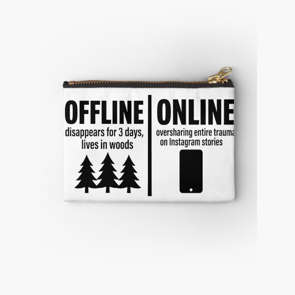 Item preview, Zillennial Offline Online - Funny Social Battery Meme designed and sold by Neurospicy Trolls.