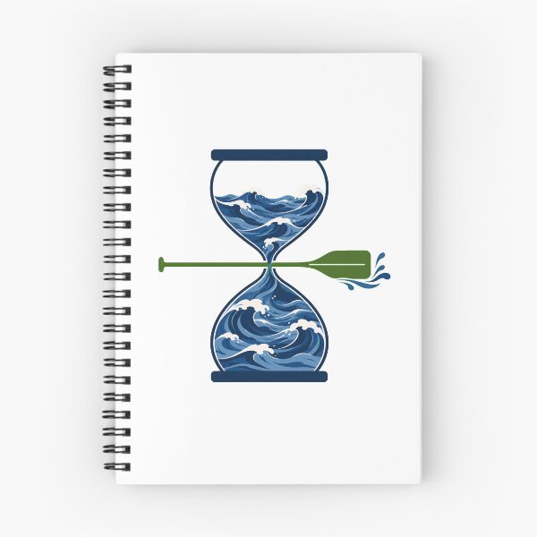 Item preview, Ocean Waves Hourglass Paddle Serene Kayaking Scene designed and sold by chattsuede.