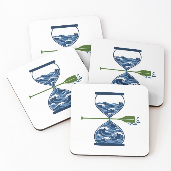 Item preview, Ocean Waves Hourglass Paddle Serene Kayaking Scene designed and sold by chattsuede.
