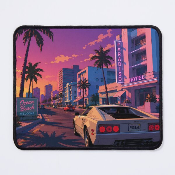 Item preview, Vice Style Retro 80s Synth Wave City designed and sold by RespawnReloaded.