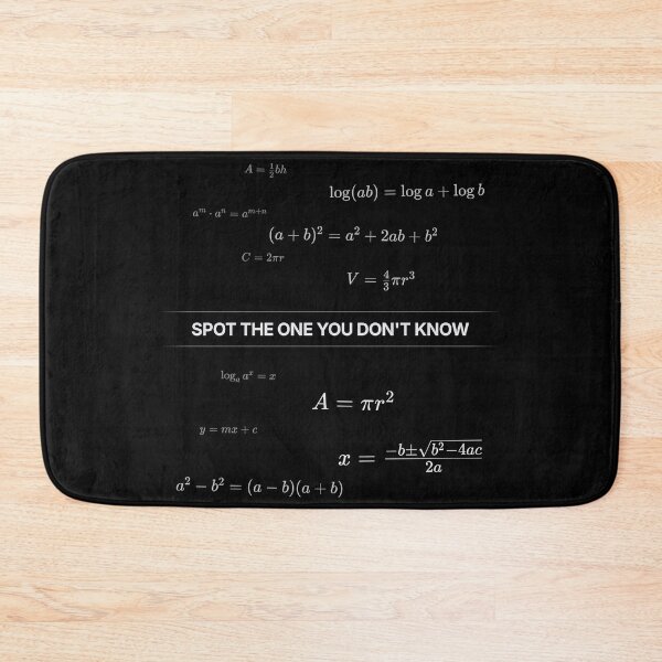 Item preview, Spot the One You Don’t Know – School Math Formula Challenge designed and sold by CalmWorldShop.