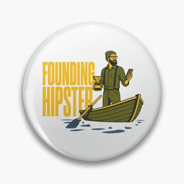 Item preview, Founding Hipster Coffee Lover Rowboat Parody designed and sold by chattsuede.