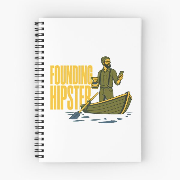 Item preview, Founding Hipster Coffee Lover Rowboat Parody designed and sold by chattsuede.