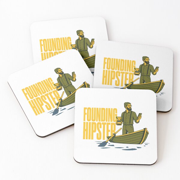 Item preview, Founding Hipster Coffee Lover Rowboat Parody designed and sold by chattsuede.