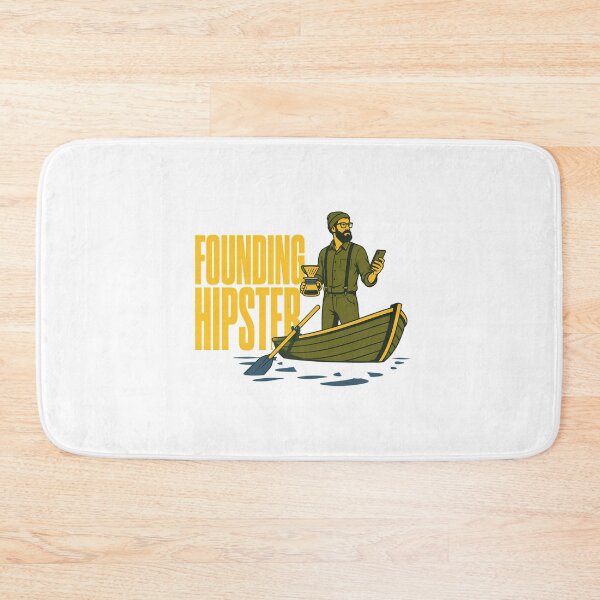 Item preview, Founding Hipster Coffee Lover Rowboat Parody designed and sold by chattsuede.