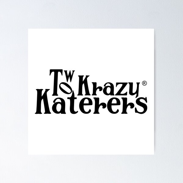 Item preview, Two Krazy Katerers Black Monochromatic Logo designed and sold by Tromler.